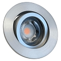 recessed luminaire DECOCLIC KOIN DIM round, swivelling, set of 1 IP20, brushed iron dimmable 7,6W 550lm 3000K 38� 38� CRI > 97