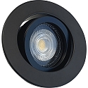 recessed luminaire DECOCLIC 68MM round, swivelling, Dim-To-Warm, set of 1 IP20, black dimmable 7
