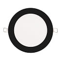 recessed downlight LED PANEL FLAT 145 R SCCT DIM C round, CCT Switch IP44, black dimmable