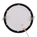 recessed downlight LED PANEL FLAT 170 R SCCT DIM C round, CCT Switch IP44, black dimmable