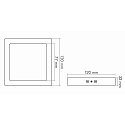 nobil� LED ceiling luminaire LED PANEL SURFACE 120 Q, square, 12x12cm, 5W 4000K 340lm, white
