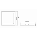 nobil� LED Ceiling luminaire LED PANEL SURFACE 170 Q, white, 10W, 3000K
