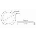 nobil� LED Ceiling luminaire LED PANEL SURFACE 220 R, white, 16W, 3000K
