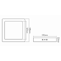 nobil� LED panel 300 Q square, dimmable 20W 2150lm 3000K CRI 80