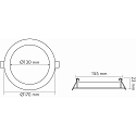 Recessed LED luminaire LED PANEL FLAT 130 R, 10W, RGB, 24V, white
