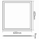 nobil� Recessed LED PANEL Q2S UGR<19 for offices, 28W 4000K 4000lm, non dimmable