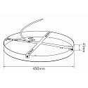 ceiling mounting LED PANEL R � 600MM / � 780MM round, mechanical, white