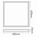 nobil� LED panel LED PANEL AUFBAU UGR<19 for VDU workstation, UGR < 19, switchable, 35W 4200lm 4000K CRI >80