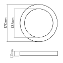 nobil� LED panel 170R IP44 SCCT round, 12W 520-1050lm 3000/4000/6000K