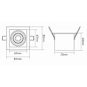 nobil� downlight MINI KARDAN E1 1 flame, swivelling, dimmable titanium