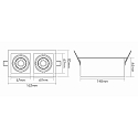 nobil� Recessed LED luminaire LED MINI KARDAN E2, 2x7W 3000K 24�, CRi>90, dimmable, matt titatium