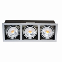 Recessed LED luminaire LED MINI KARDAN E3, 3x7W 3000K 38�, CRi>90, dimmable, matt titatium