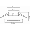 nobil� Recessed spot DOWNLIGHT C 3840, � 7cm, swiveling, matt chrome
