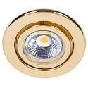 Recessed spot DOWNLIGHT C 3840, � 7cm, swiveling, 24 carat gold-plated