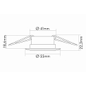 nobil� Recessed spot DOWNLIGHT C 3860, � 5.5cm, fixed optics, white