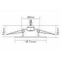 nobil� Recessed luminaire for starry sky C 410, � 7.1cm, GY6.35, 24 carat gold-plated