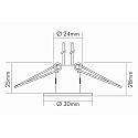 nobil� Recessed luminaire for starry sky C 411, � 3cm, G4, stainless steel