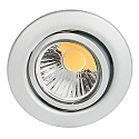Recessed spot DOWNLIGHT D 3830, � 8.8cm, swiveling, matt chrome