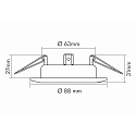 nobil� Recessed spot DOWNLIGHT D 3830, � 8.8cm, swiveling, brushed brass
