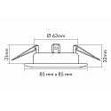nobil� Recessed spot DOWNLIGHT D 3830 Q, square, 8.5 x 8.5cm, swiveling, white