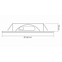 nobil� LED Furniture recessed luminaire DOWNLIGHT N 5020, � 6.6cm, COB, 3.3W, 3000K, black