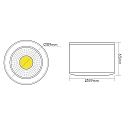 nobil� downlight A 5068 round IP40, black matt dimmable