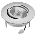nobil� downlight 5068 ECO FLAT SCCT 38� DIM C round, swivelling, CCT Switch IP40, chrome matt dimmable