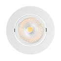 Recessed LED spot 5068 ECO FLAT, round, 350mA, 8W 4000K 750lm 24�, CRi>90, dimmable, matt white