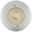 Recessed LED spot 5068 ECO FLAT, round, 350mA, 8W 3000K 700lm 24�, CRi>90, dimmable, matt chrome