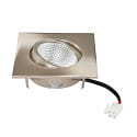 nobil� downlight 5068Q ECO FLAT SCCT 38� DIM C square, swivelling, CCT Switch IP40, brushed nickel dimmable