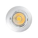 Recessed LED downlight A 5068 T FLAT, � 8.8cm, COB, 8W 4000K 38�, swivelling, chrome