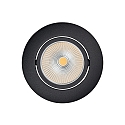 recessed luminaire 5068 ECO FLAT BIO dimmable IP40, clear, black matt dimmable 8W 530lm 4000K CRI 97