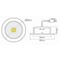 nobil� recessed luminaire 5068 ECO FLAT BIO dimmable IP40, clear, black matt dimmable 8W 530lm 5000K CRI 97