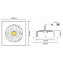 nobil� downlight 5068Q ECO FLAT BIO square IP40, white matt dimmable