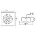 nobil� downlight 5068Q ECO FLAT TUN square IP40, black matt 