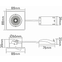nobil� downlight 5068Q ECO DOB square IP40, chrome dimmable