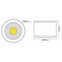 nobil� downlight A 5068 BIO swivelling LED IP40, chrome, powder coated dimmable