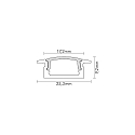 Aluminum T-Profile 2 OP, 200cm, for LED Strips up to 1.2cm width