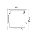 Aluminum U-Profile 4 OP, 200cm, for LED Strips up to 1.3cm width