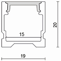 Aluminum U-Profile 4 TP, 200cm, for LED Strips up to 1.3cm width