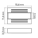 nobil� connector set of 5, transparent