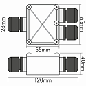 nobil� Distribution box 3-fold, IP67, with PG screw connection M20