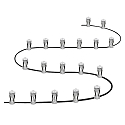 light chain ENDURA GARDEN DOT built-in version, 18 flames IP65