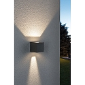 Paulmann Paulmann Wall luminaire LED Cybo square, 2x3W, 8x8cm, gray