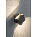 Paulmann Paulmann Wall luminaire LED Cybo square, 2x3W, 10x10cm, gray