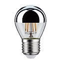 Paulmann LED Filament Top mirrored Lamp Drop SILVER, 230V, E27, 4.8W 2700K 360lm, dimmable, clear