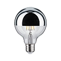 Paulmann LED Deco Globe G95 Top mirrored Lamp SILVER, 230V, E27, 6.5W 2700K 600lm