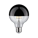 Paulmann LED Deco Globe G95 Top mirrored Lamp BLACK CHROME, 230V, E27, 6.5W 2700K 600lm