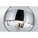 Paulmann LED Deco Globe G125 Ring mirrored Lamp SILVER, 230V, E27, 6.5W 2600K 640lm, dimmable, clear