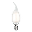 LED Filament Candle lamp wind gust, 230V, E14, 2.6W 2700K 250lm, not dimmable, satin
